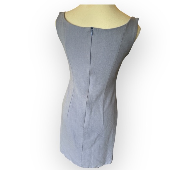 **HOST PICK** Vintage Escada Dress Sz 4 100% Wool Lilac Sleeveless Sheath - Picture 3 of 11